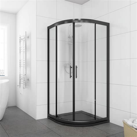 shower enclosure black metal|fully enclosed shower cubicles sale.